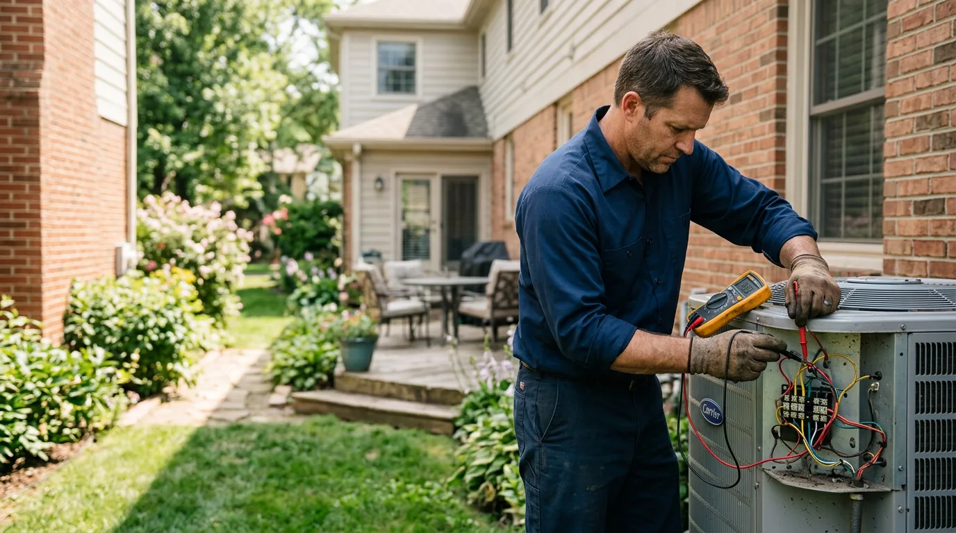 HVAC technician working near Overpeck, OH